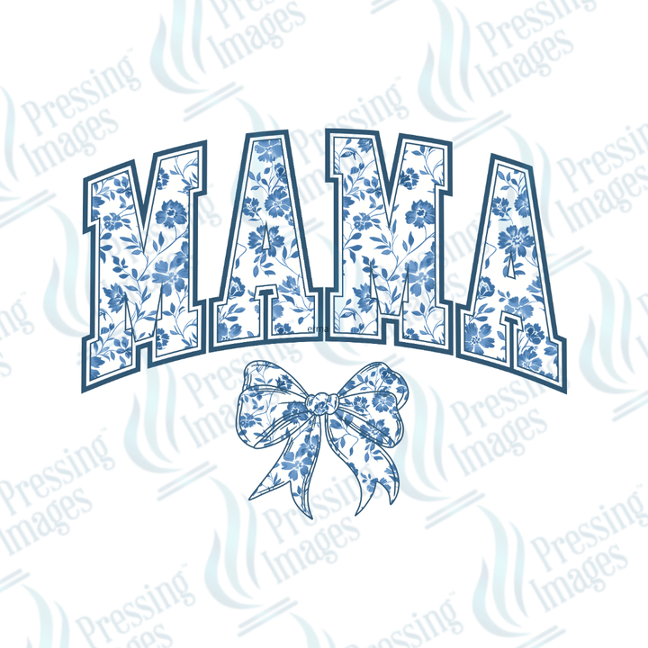 DTF 3830 Mama Blue Floral - Pressing Images