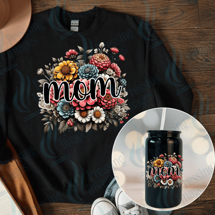 DTF 3835 Mom Flowers - Pressing Images