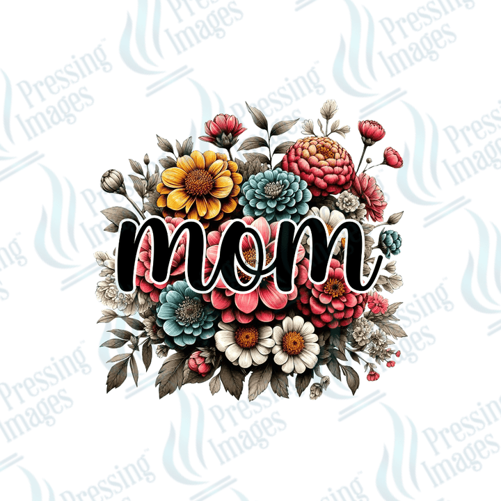 DTF 3835 Mom Flowers - Pressing Images