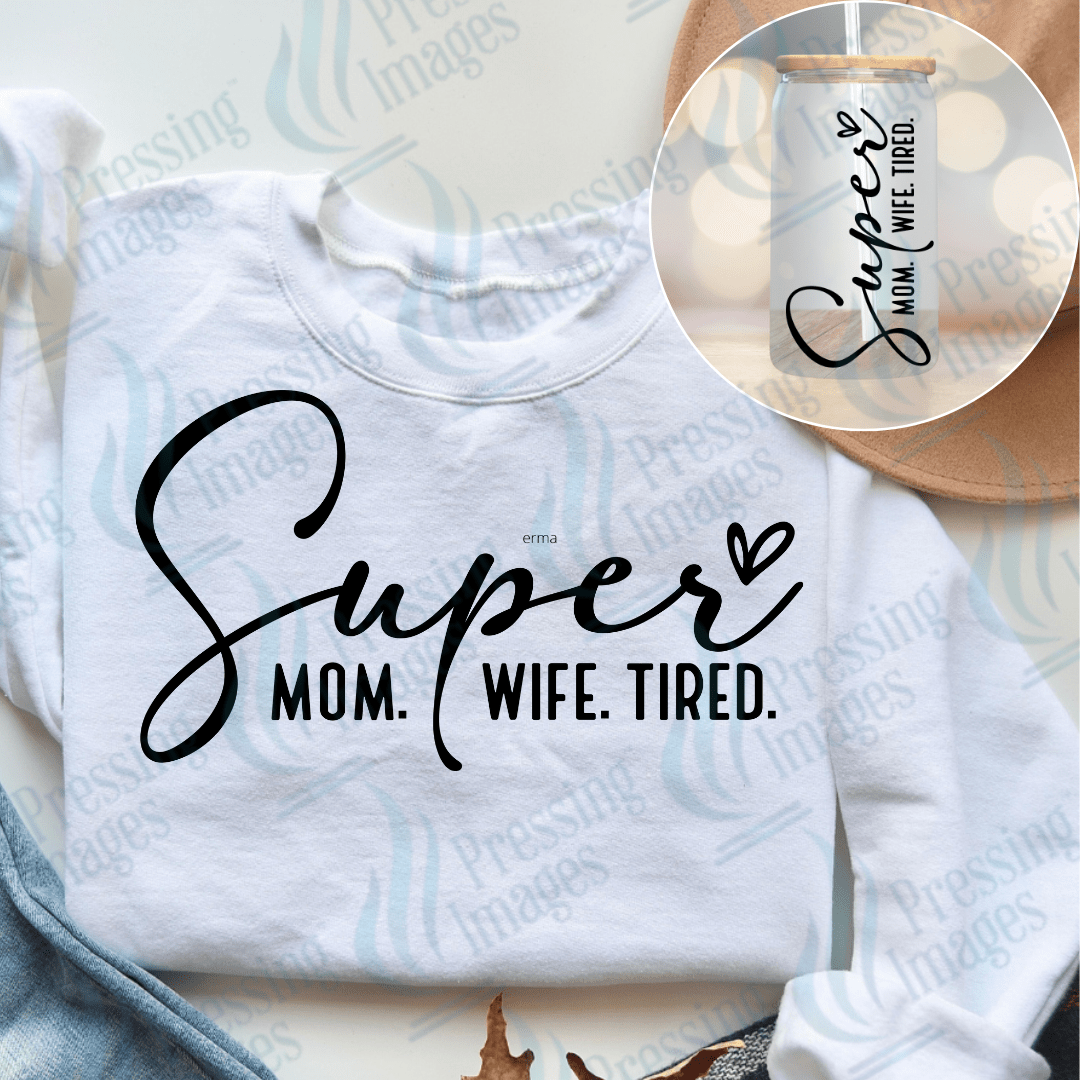 DTF 3846 Super Mom - Pressing Images