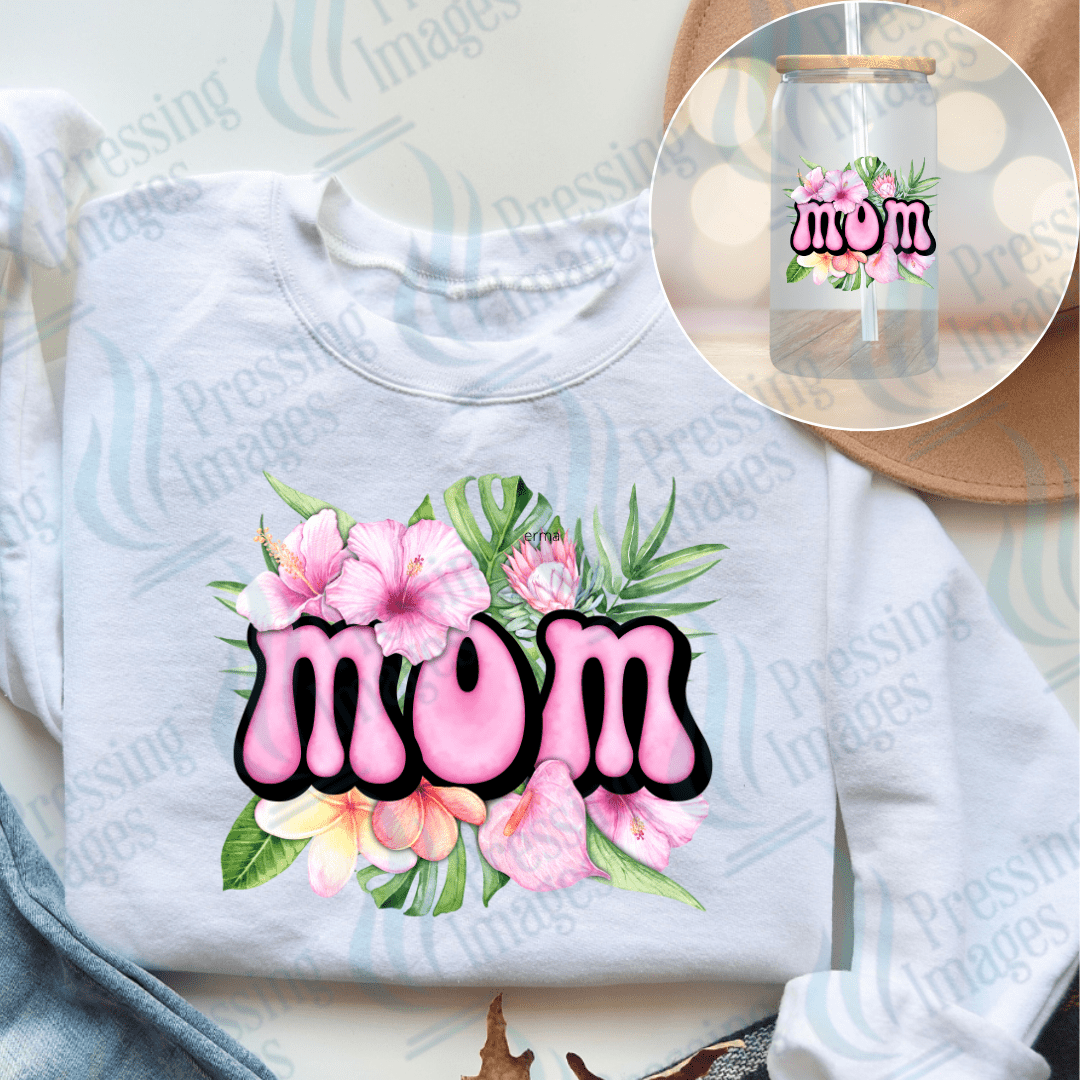 DTF 3848 Tropical Flower Mom - Pressing Images