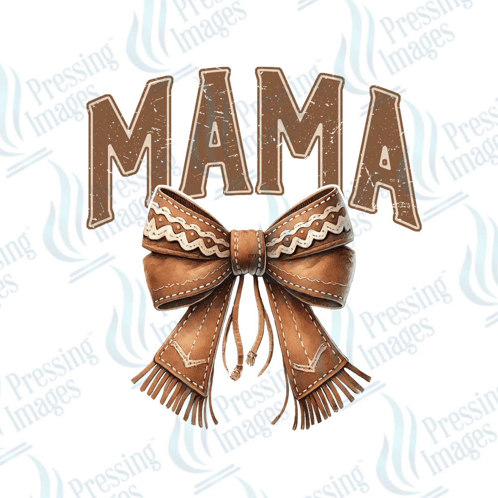 DTF 3849 Western Mama Bow - Pressing Images
