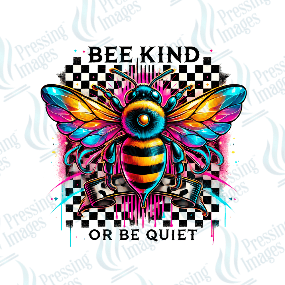 DTF 3861 Bee Kind or Bee Quiet - Pressing Images