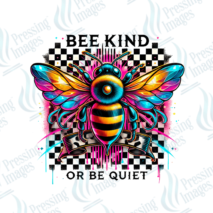 DTF 3861 Bee Kind or Bee Quiet - Pressing Images