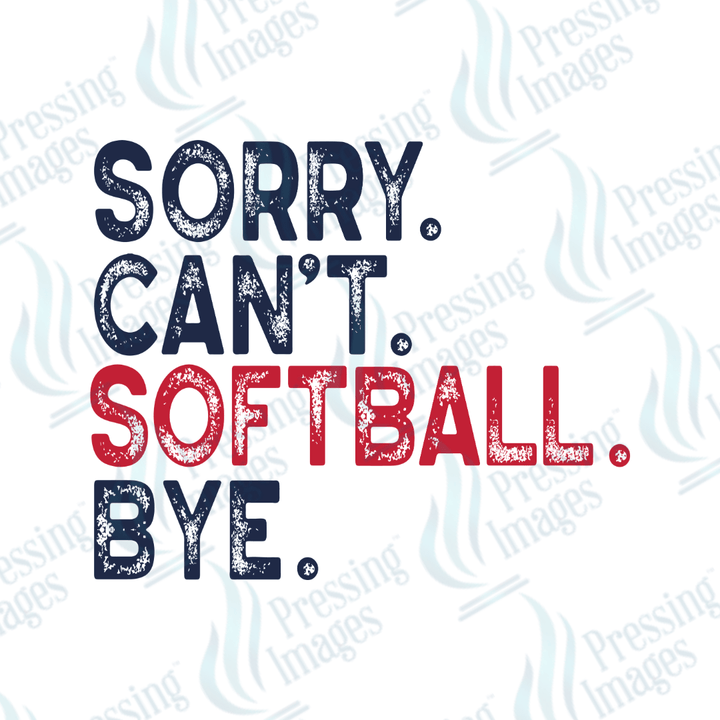 DTF 3863 Sorry Can't - Pressing Images