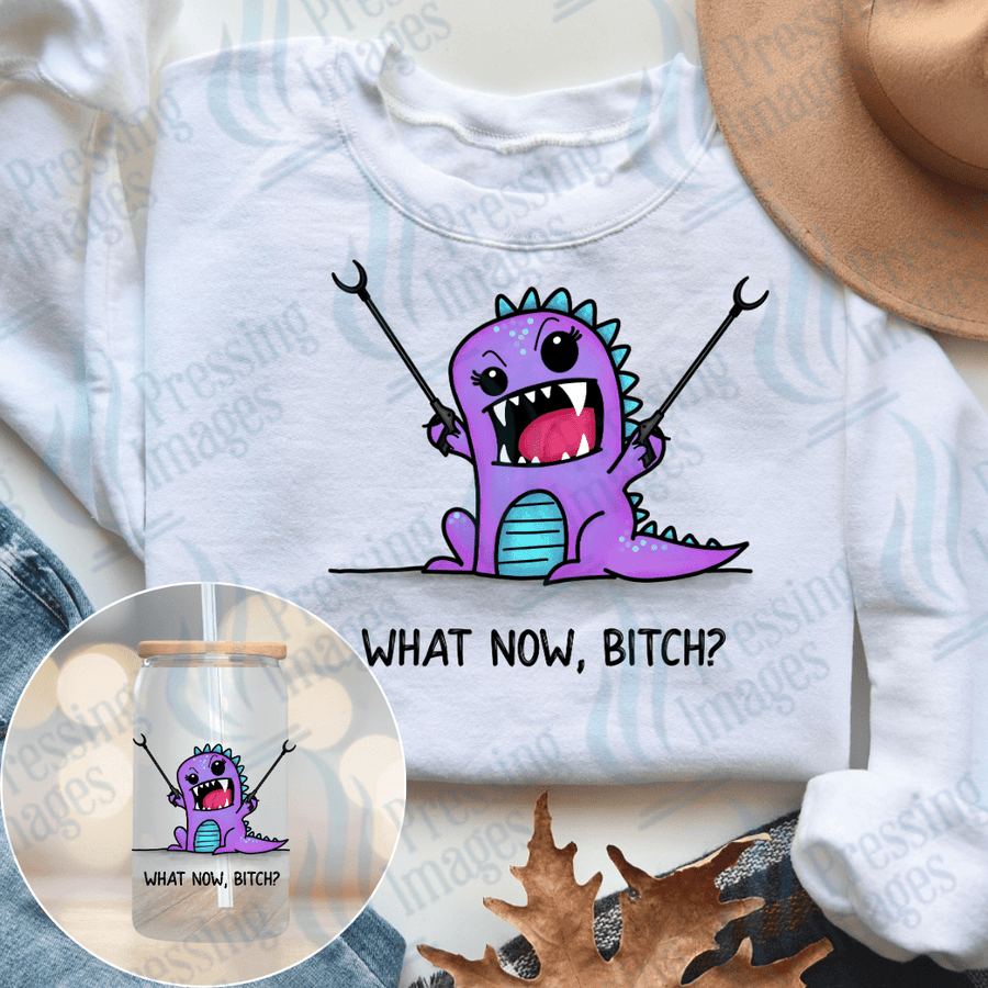 DTF 3890 What Now Bitch - Pressing Images