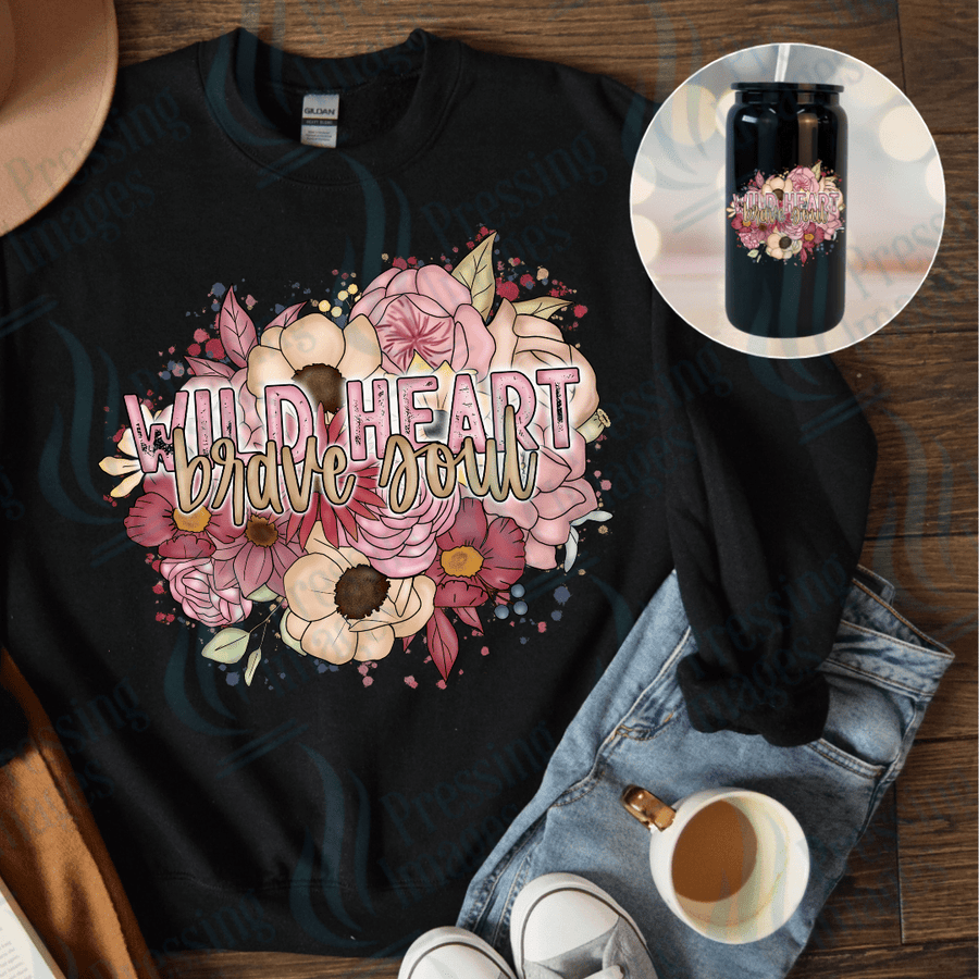DTF 3891 Wild Heart Brave Soul - Pressing Images