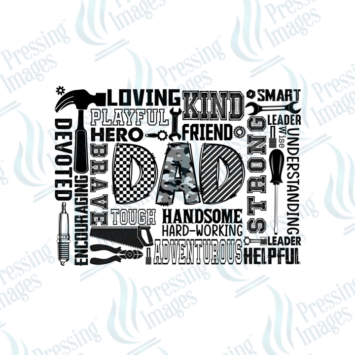 DTF 3935 Dad Collage - Pressing Images