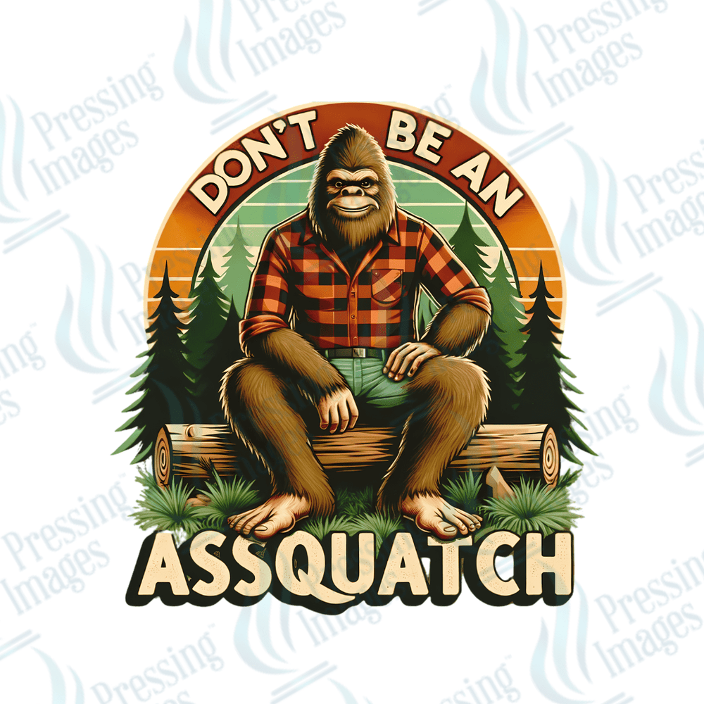 DTF 3965 Don't Be An Assquatch - Pressing Images