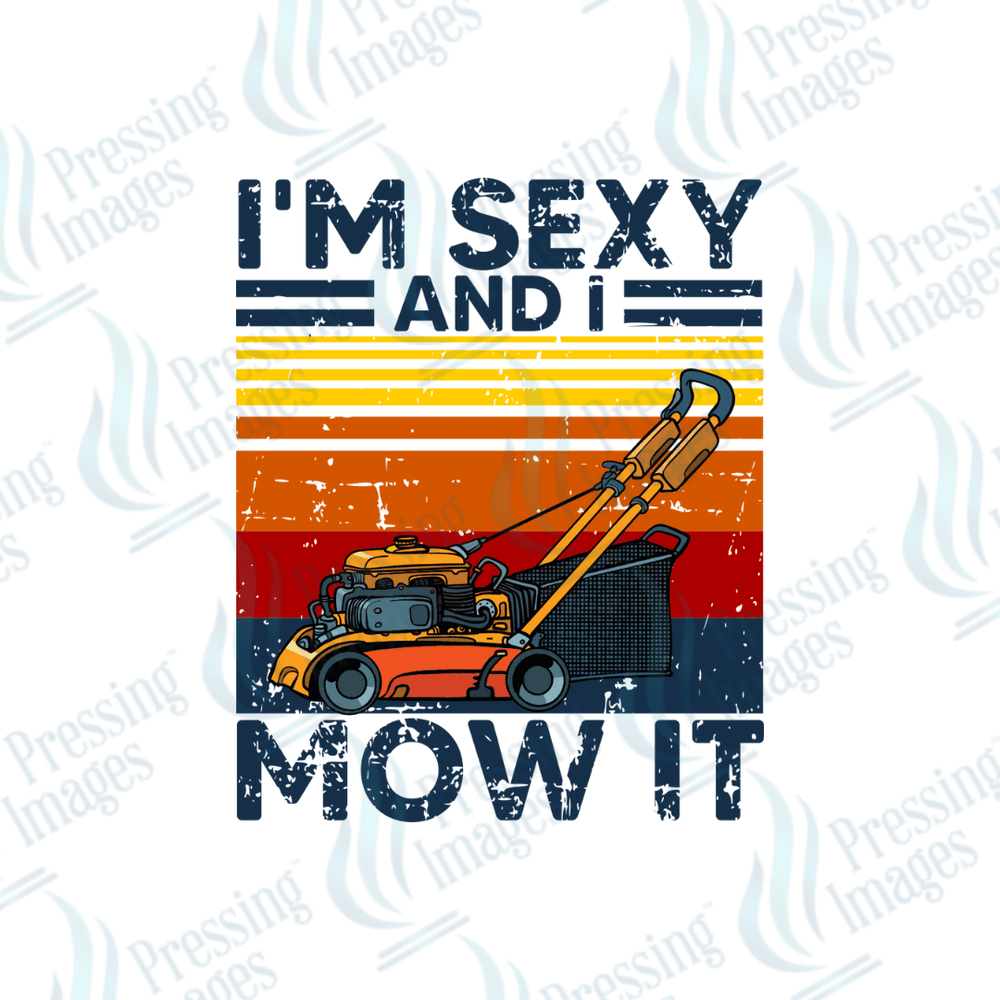 DTF 3982 I'm Sexy And I Mow it - Pressing Images