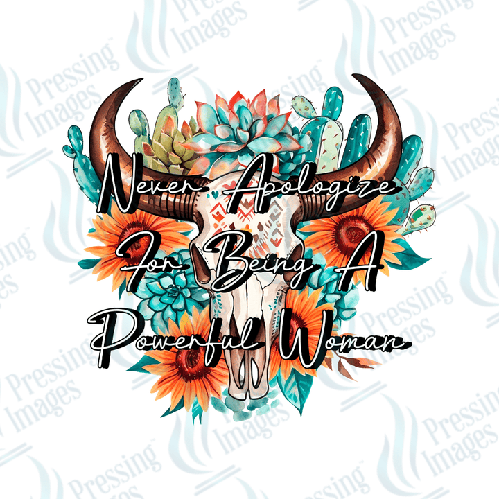 DTF 3986 Never Apologize - Pressing Images