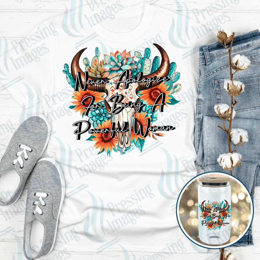 DTF 3986 Never Apologize - Pressing Images