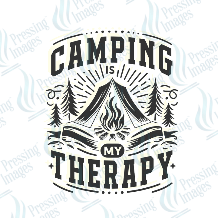 DTF 4003 Camping Is My Therapy - Pressing Images