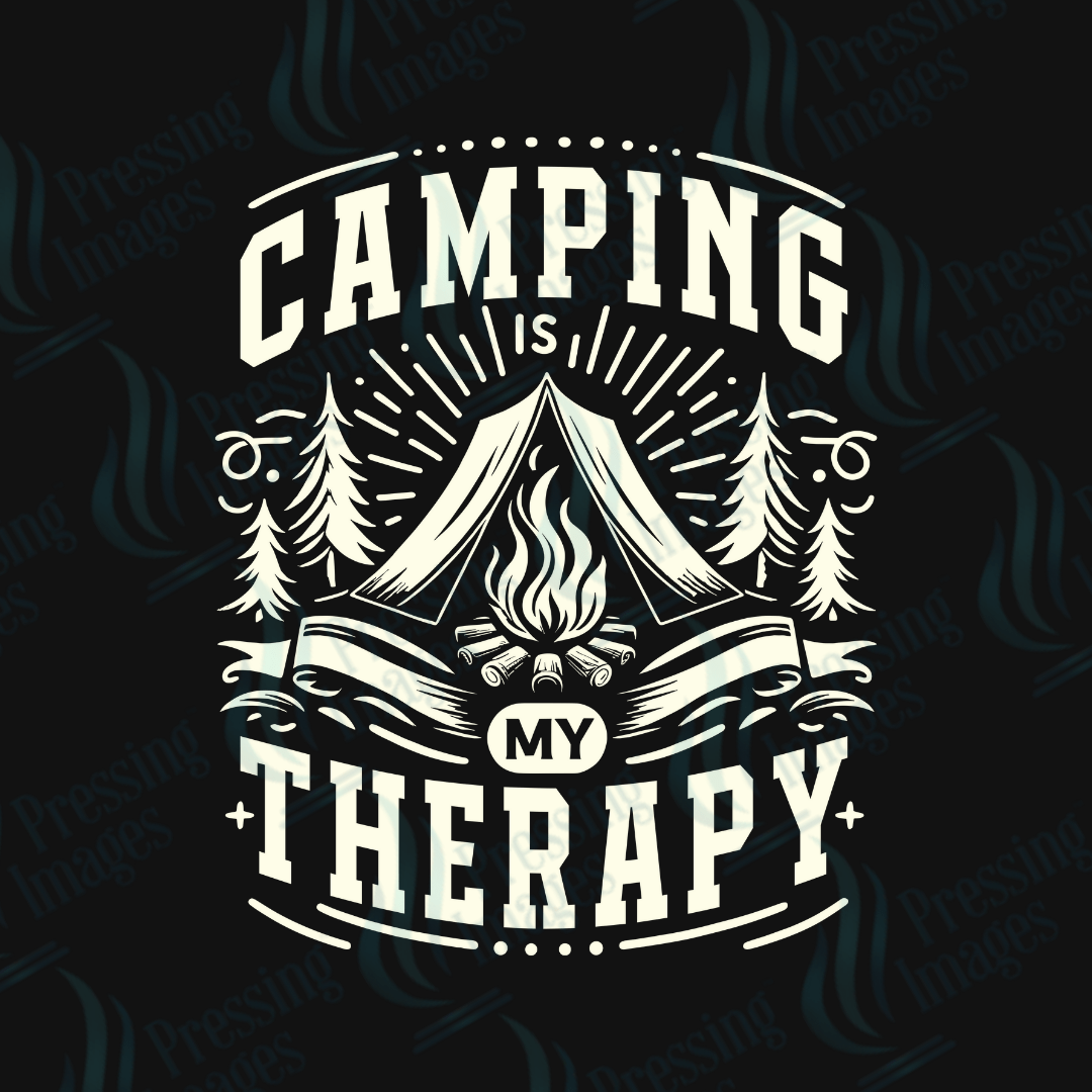 DTF 4003 Camping Is My Therapy - Pressing Images