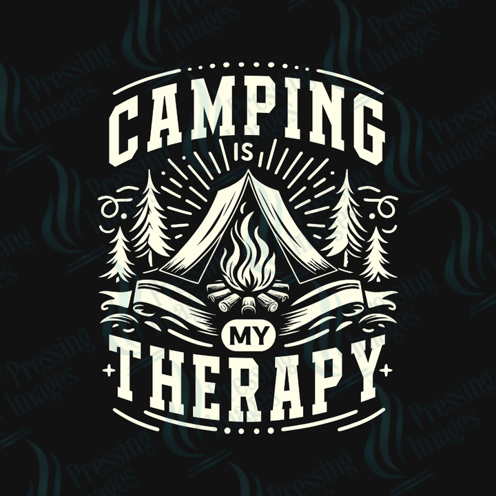 DTF 4003 Camping Is My Therapy - Pressing Images
