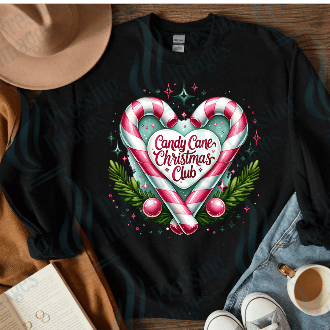 DTF 4015 Candy Cane Christmas Club - Pressing Images