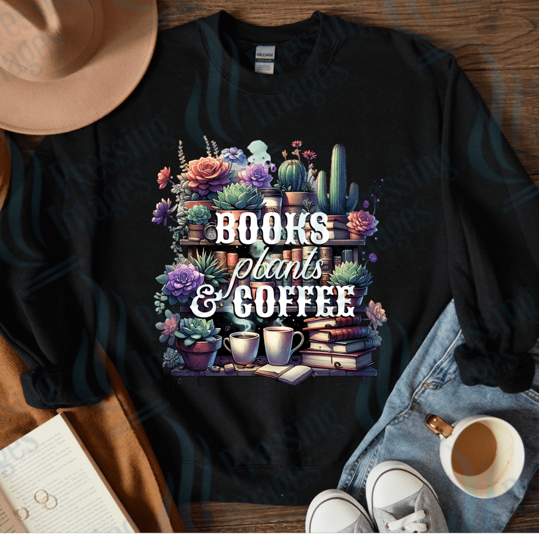 DTF 4017 Book plants and coffee - Pressing Images