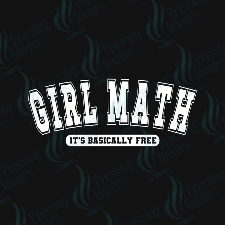 DTF 4033 Girl Math - Pressing Images