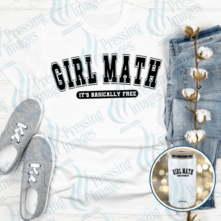 DTF 4033 Girl Math - Pressing Images