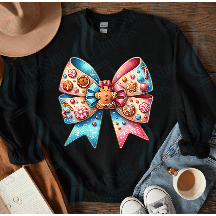 DTF 4035 Gingerbread bow - Pressing Images