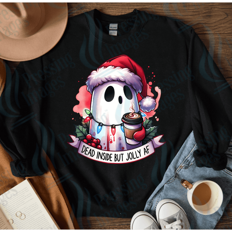 DTF 4045 Dead inside but jolly AF ghost - Pressing Images