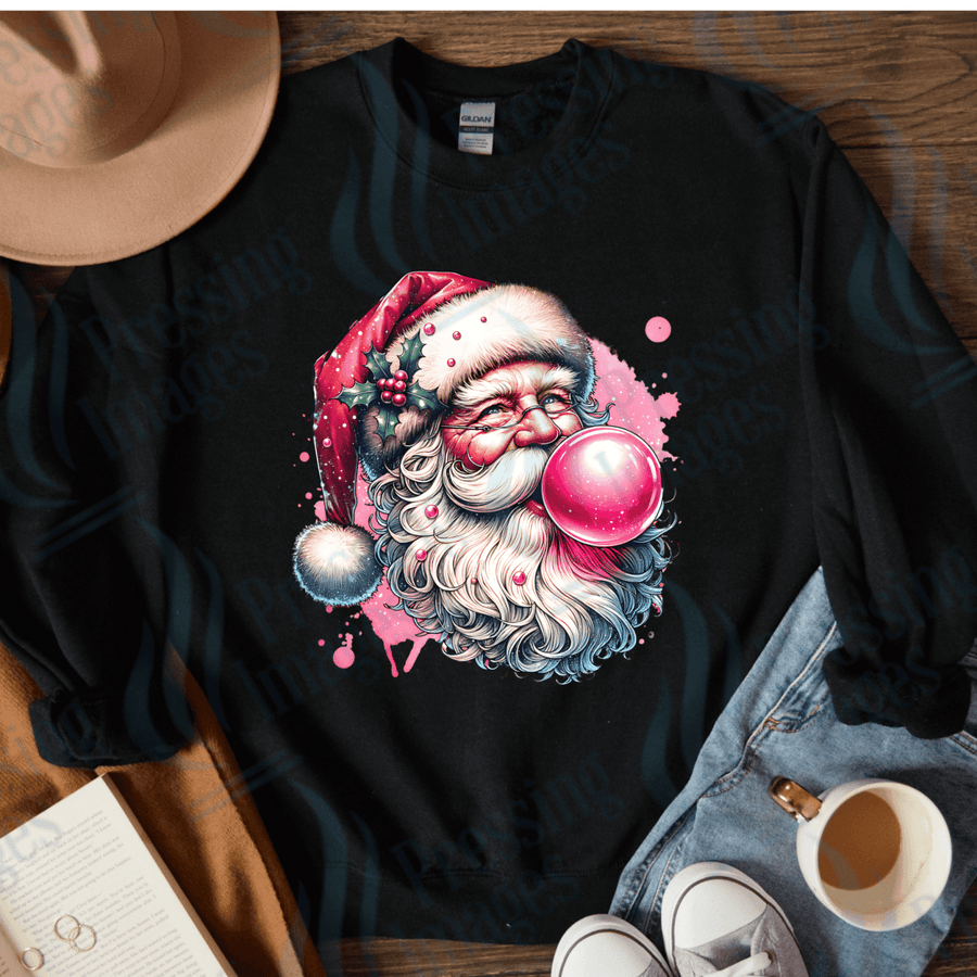 DTF 4057 Santa blowing bubble - Pressing Images