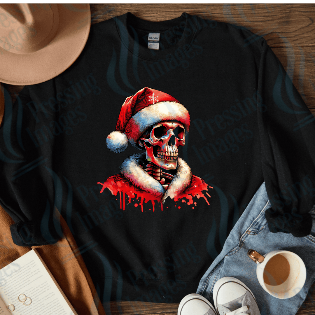 DTF 4058 Santa skeleton - Pressing Images
