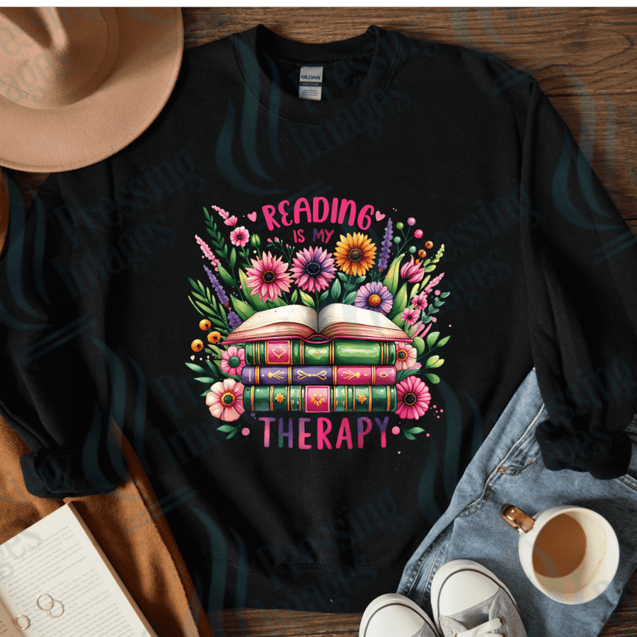 DTF 4067 Reading is my therapy - Pressing Images