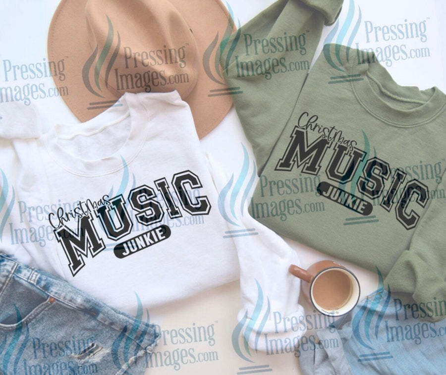 DTF: 546 Christmas music junkie - Pressing Images