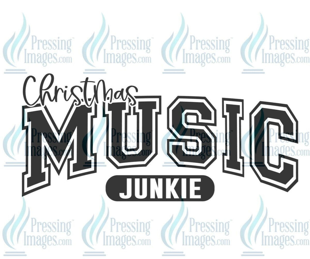 DTF: 546 Christmas music junkie - Pressing Images