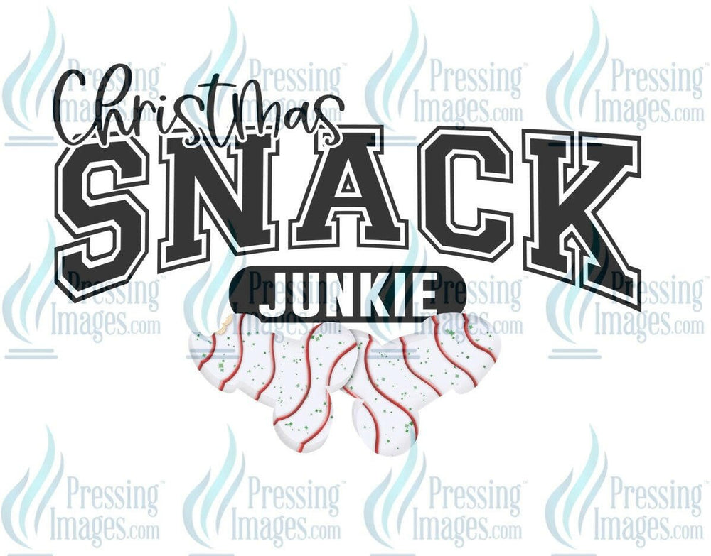 DTF: 547 Christmas snack junkie - Pressing Images