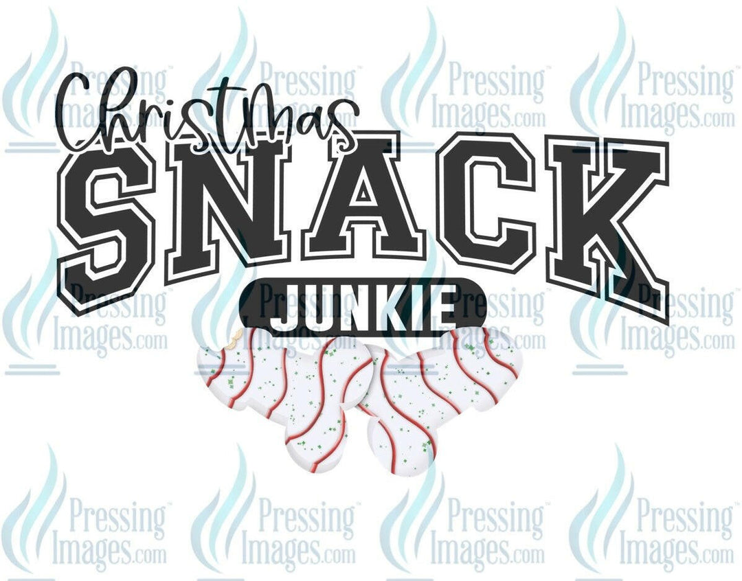 DTF: 547 Christmas snack junkie - Pressing Images