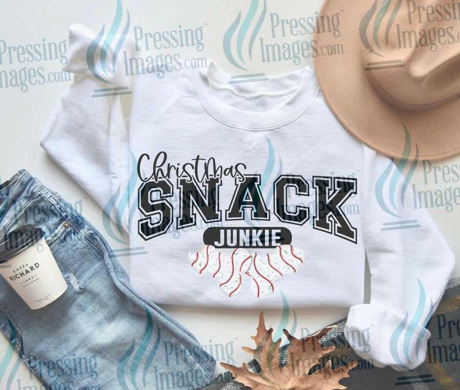 DTF: 547 Christmas snack junkie - Pressing Images