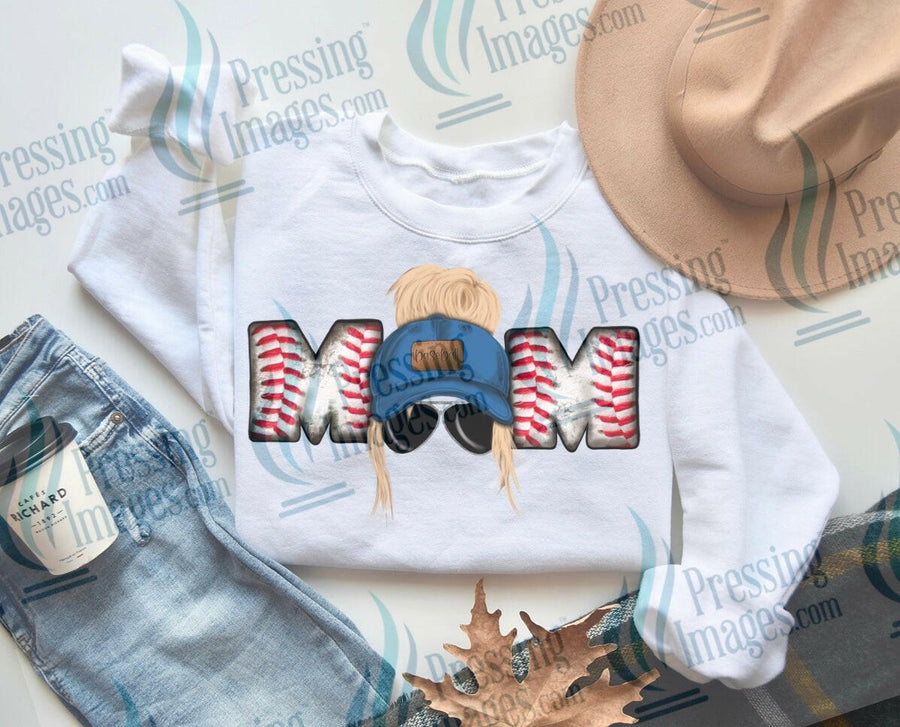 DTF: 553 Baseball Mom blonde - Pressing Images