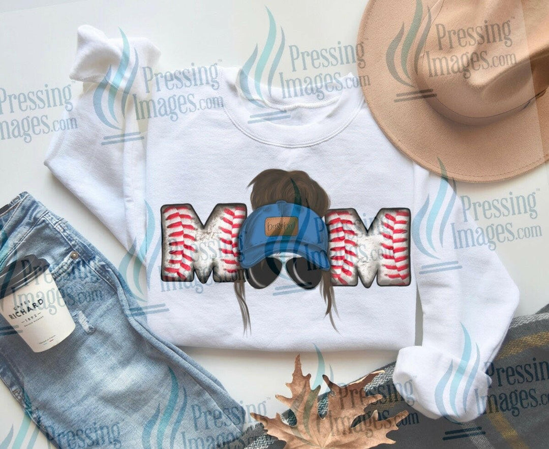 DTF: 555 Baseball Mom dirty brunette - Pressing Images