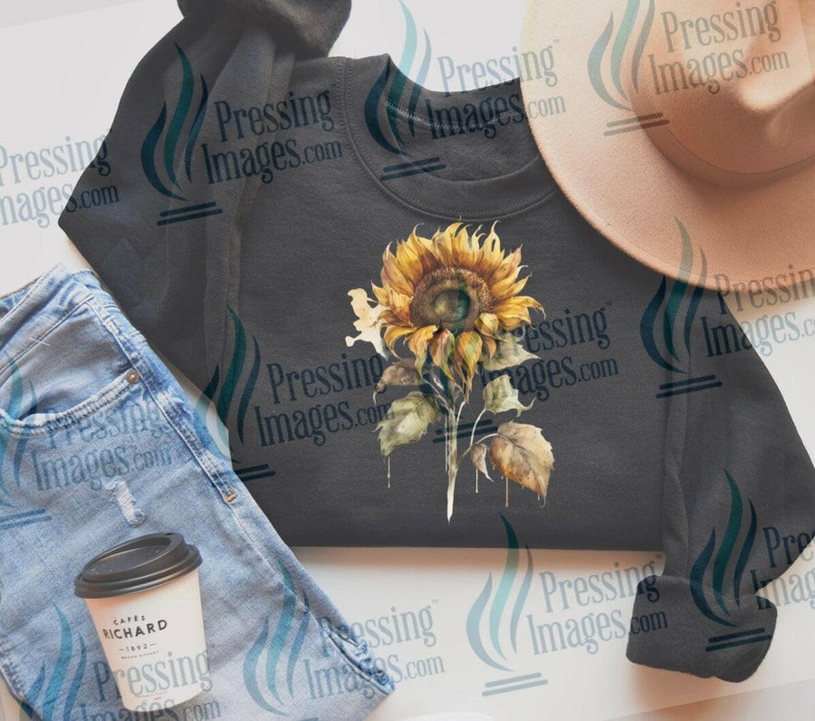 DTF: 578 Sunflower water color - Pressing Images