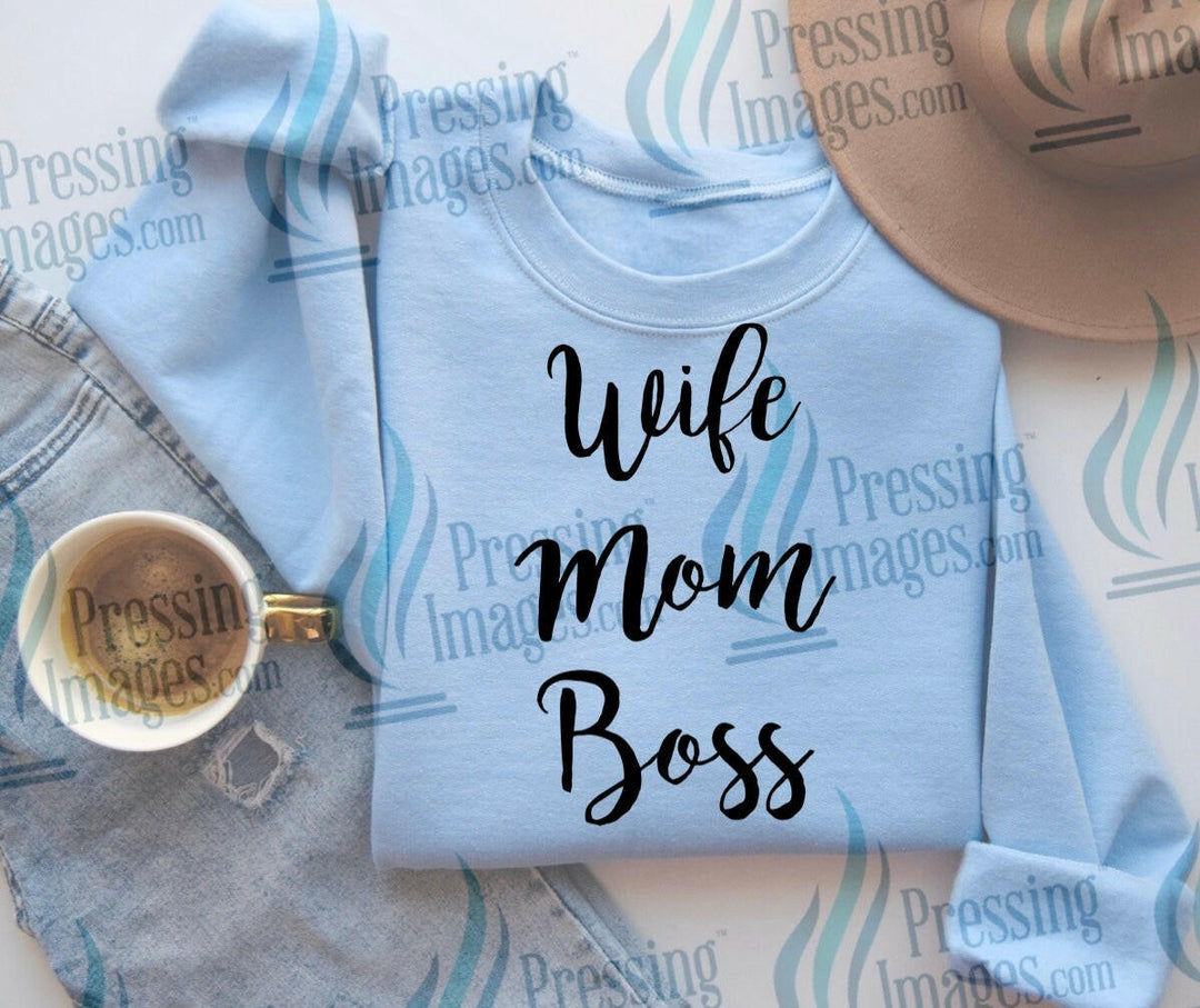 DTF: 590 Wife Mom Boss - Pressing Images