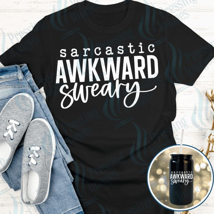 DTF 6003 Sarcastic Awkward and Sweary - Pressing Images