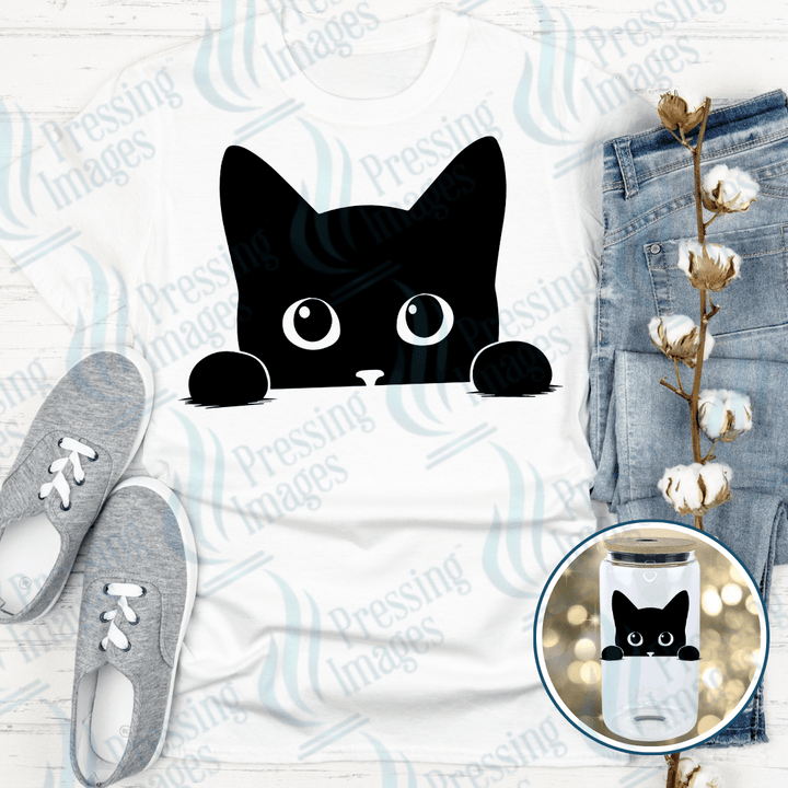 DTF 6047 Black Cat - Pressing Images