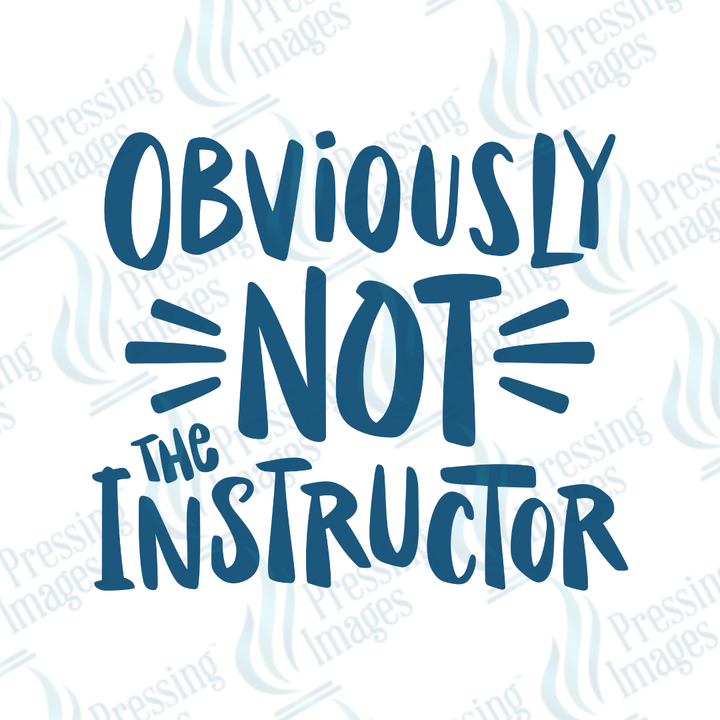 DTF 6080 Not The Instructor - Pressing Images