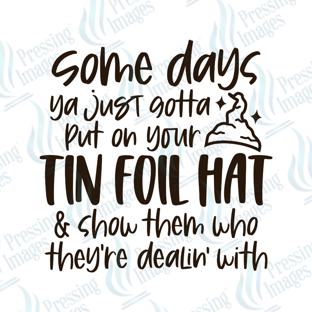 DTF 6082 Tin Foil Hat - Pressing Images