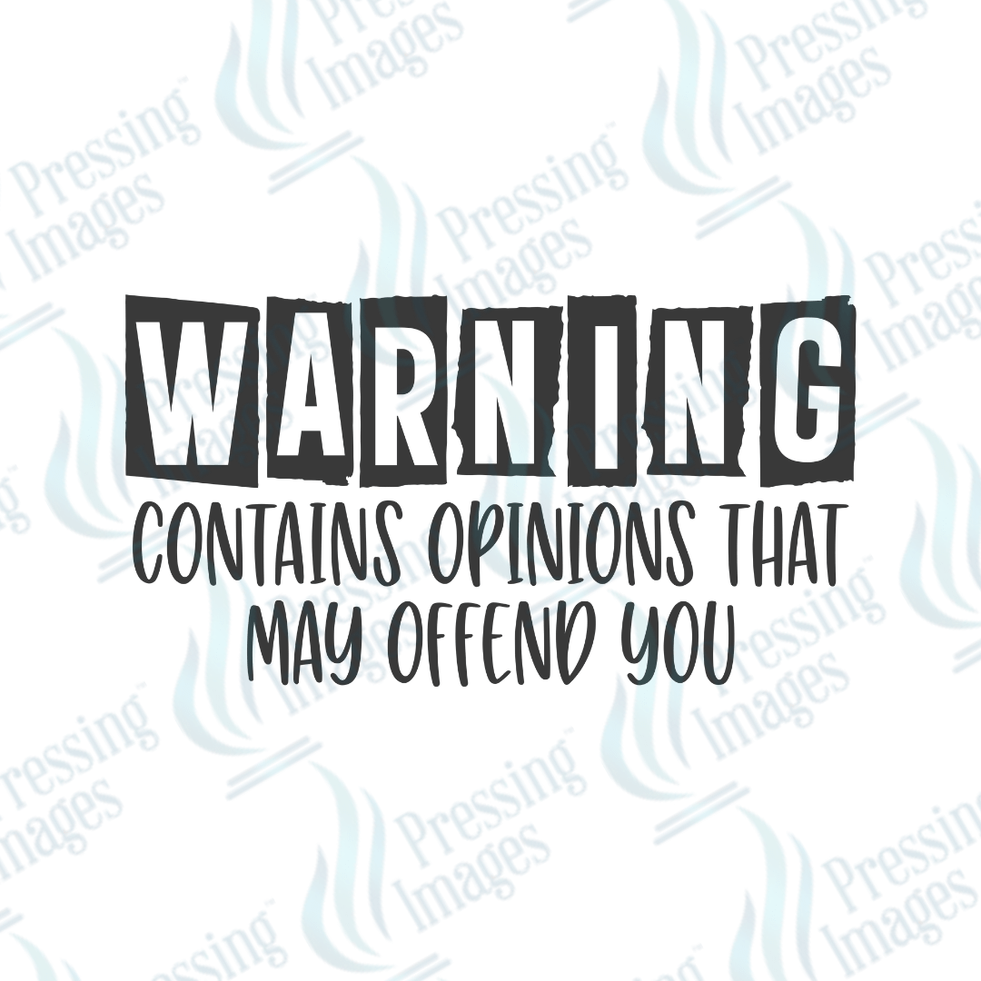 DTF 6084 Warning - Pressing Images