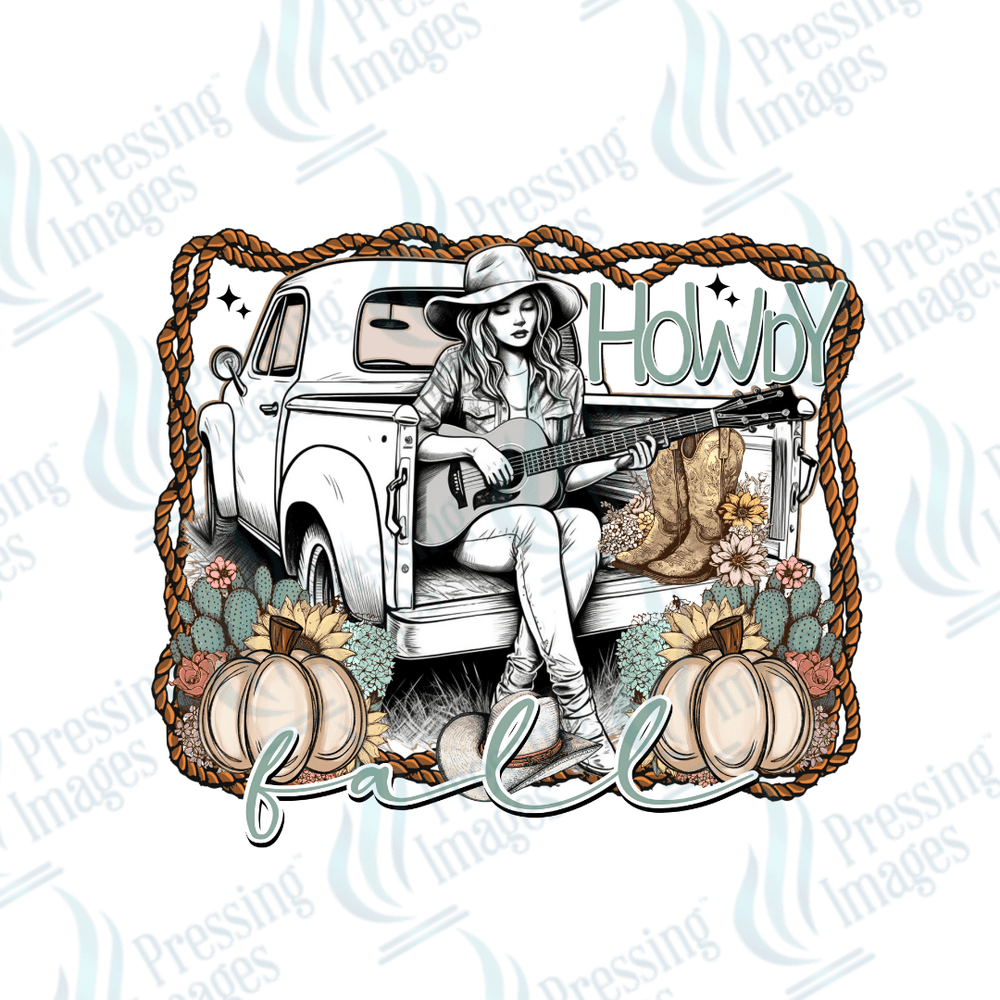DTF 6153 Howdy Fall - Pressing Images