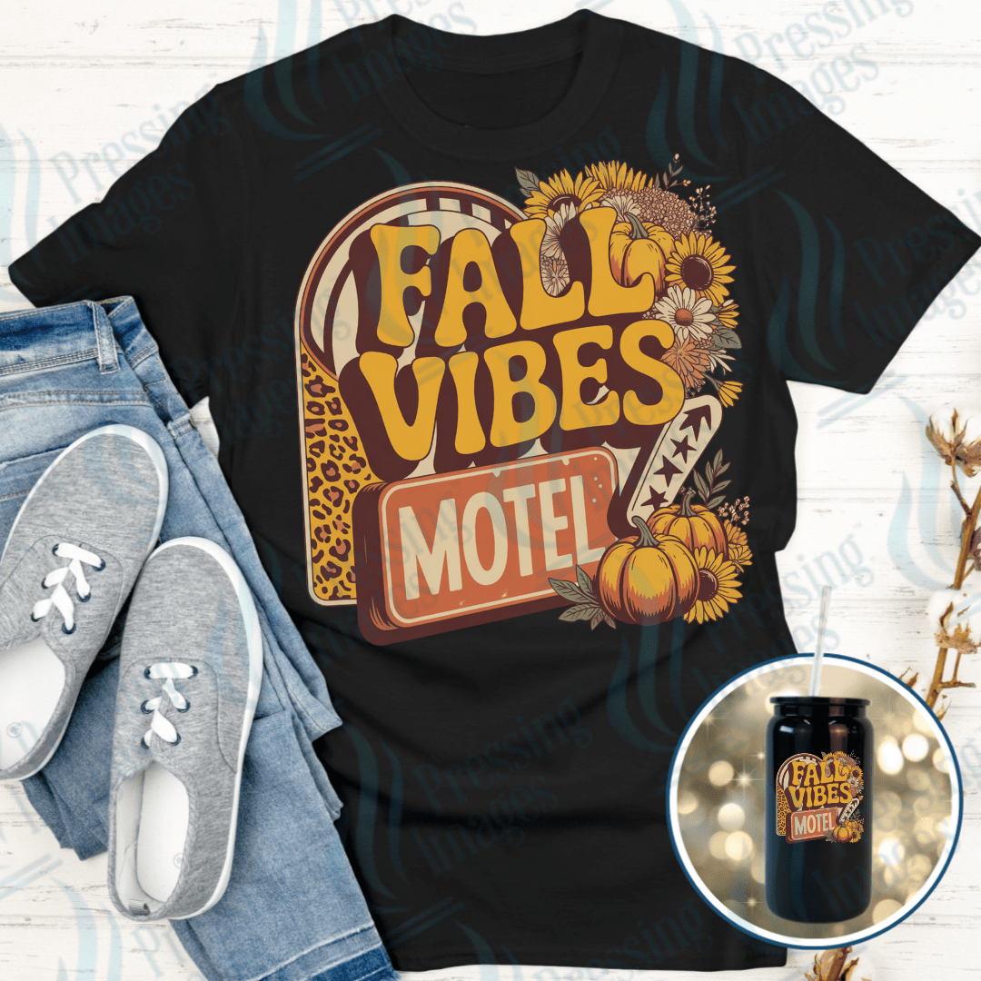 DTF 6411 Fall Vibes Motel - Pressing Images