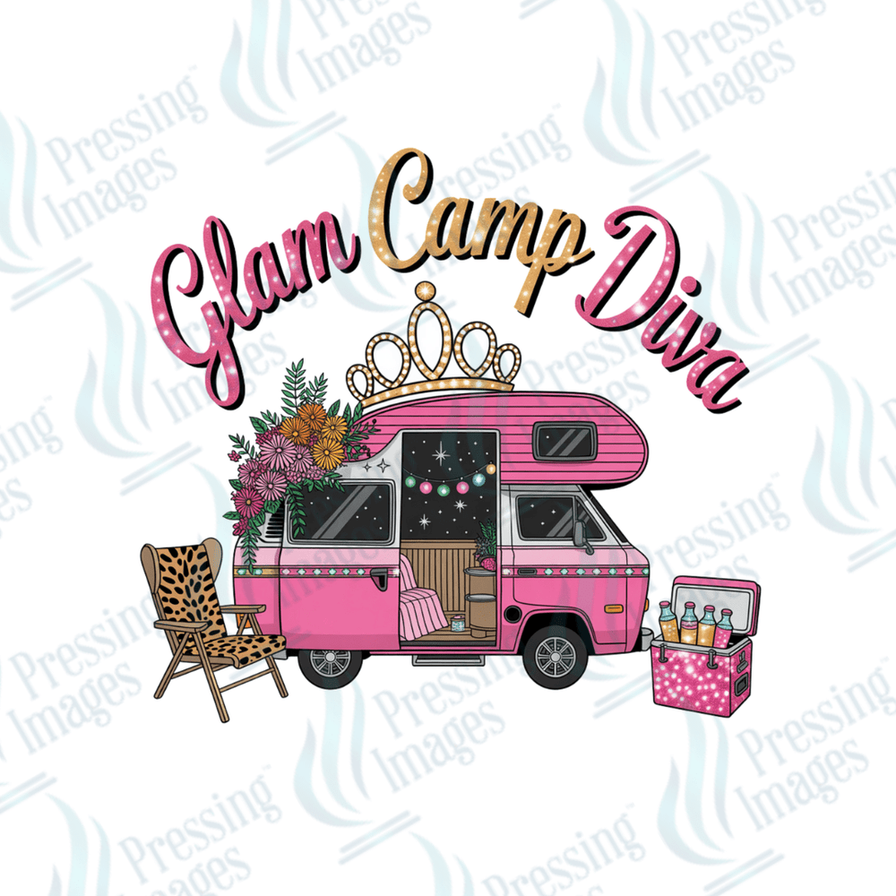 DTF 6419 Glam Camping Diva - Pressing Images