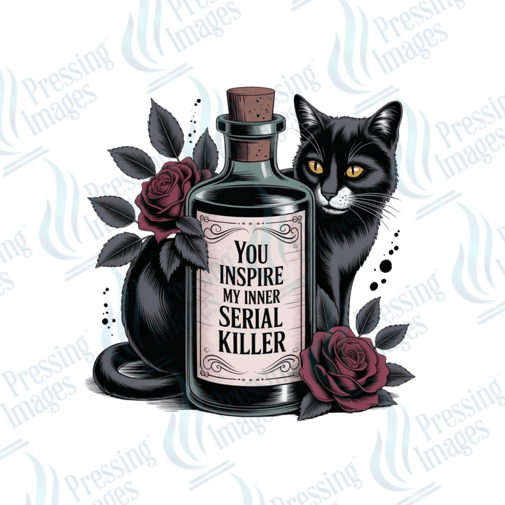 DTF 6432 Cat Serial Killer - Pressing Images