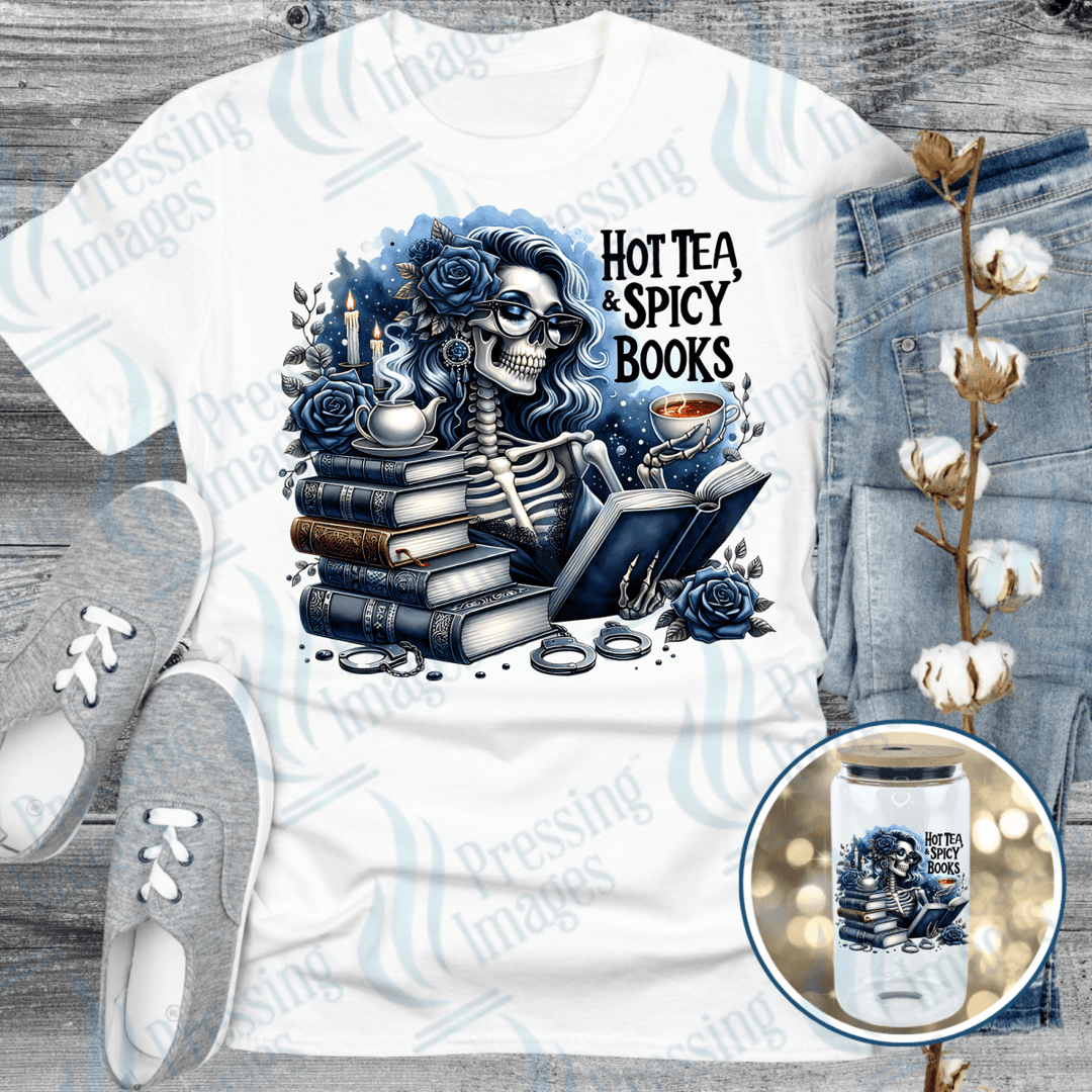 DTF 6456 Hot Tea Spicy Books - Pressing Images