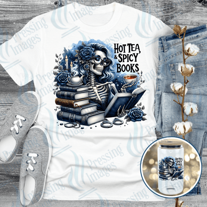 DTF 6456 Hot Tea Spicy Books - Pressing Images