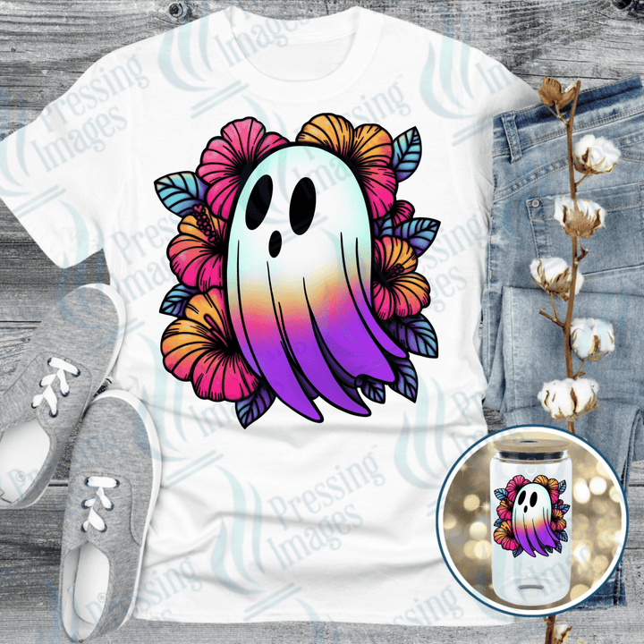 DTF 6459 Hibiscus Ghost - Pressing Images