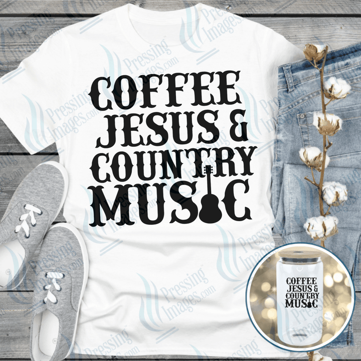 DTF 6510 Coffee Jesus and Country Music — Pressing Images Canada